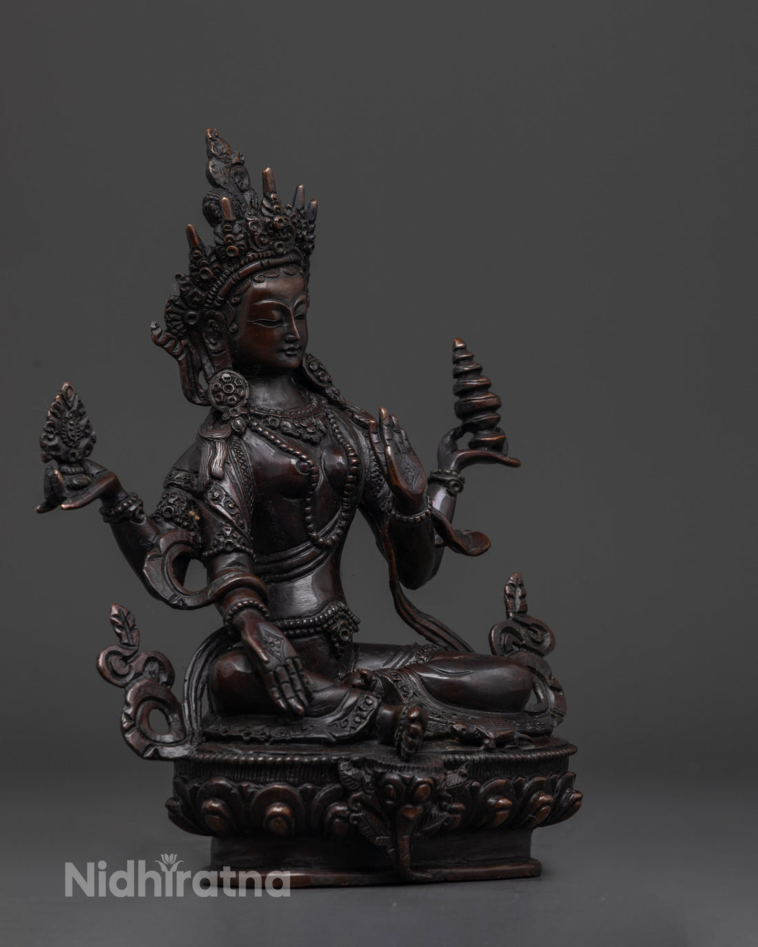 Oxidized Ma Laxmi Statue | For Financial Stability