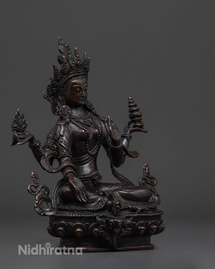 Oxidized Ma Laxmi Statue | For Financial Stability