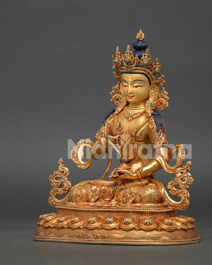 Left Side View of Vajrasattva Buddha Statue Handmade Newari Art