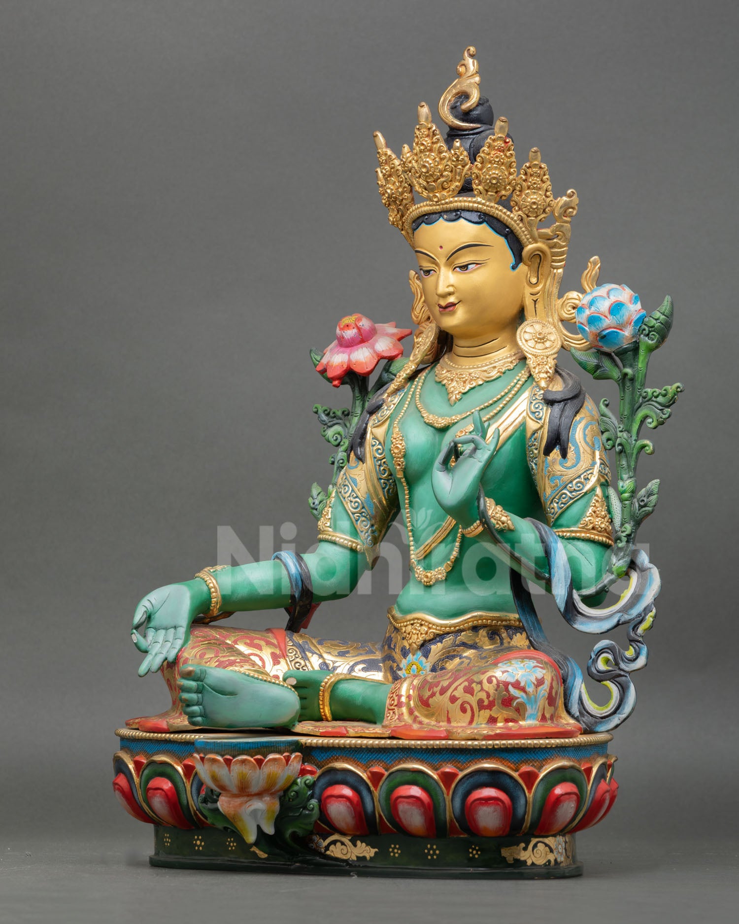 Green Tara Statue – Buddhist Healing Deity Figure