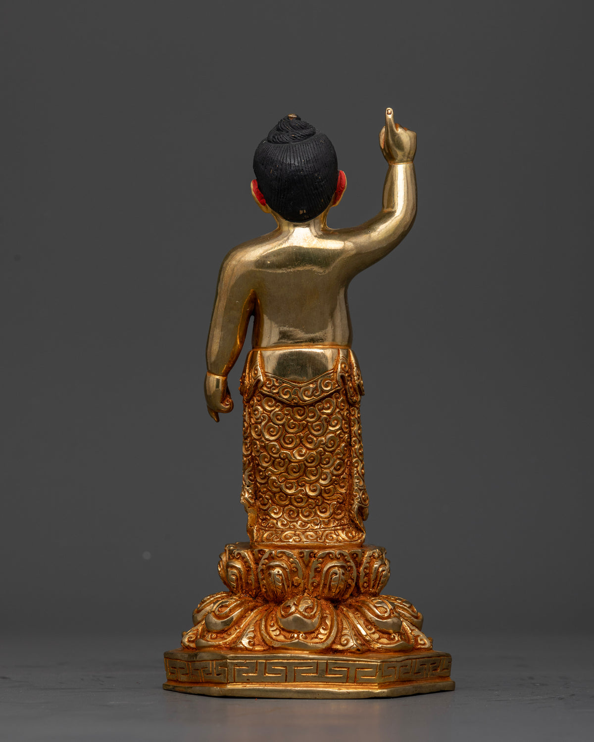 Little Shakyamuni Buddha Statue handcrafted by skilled Newari artist from Patan Nepal.