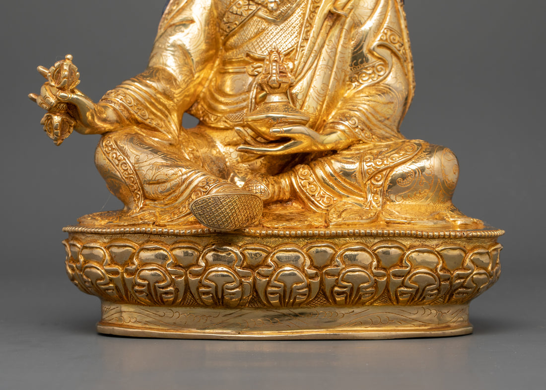 the moon disc lotus seat of Padmasambhava statue