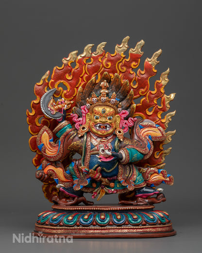 Mahakala Bernagchen statue handcrafted by Newari artisans from Nepal.