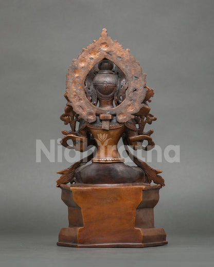 Maitreya Buddha Statue handcrafted by a Newari artisan from Patan Nepal.