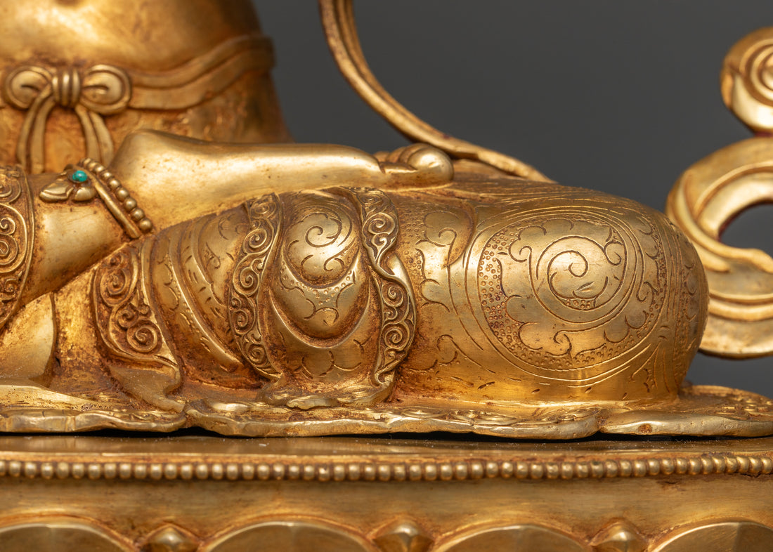 Manjushree Sculture: The Golden Blade of Enlightenment