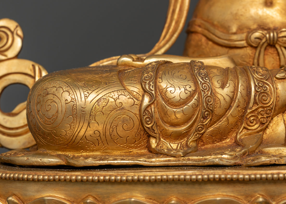 Manjushree Sculture: The Golden Blade of Enlightenment