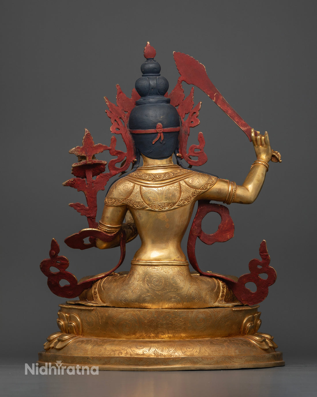 Manjushree Sculture: The Golden Blade of Enlightenment