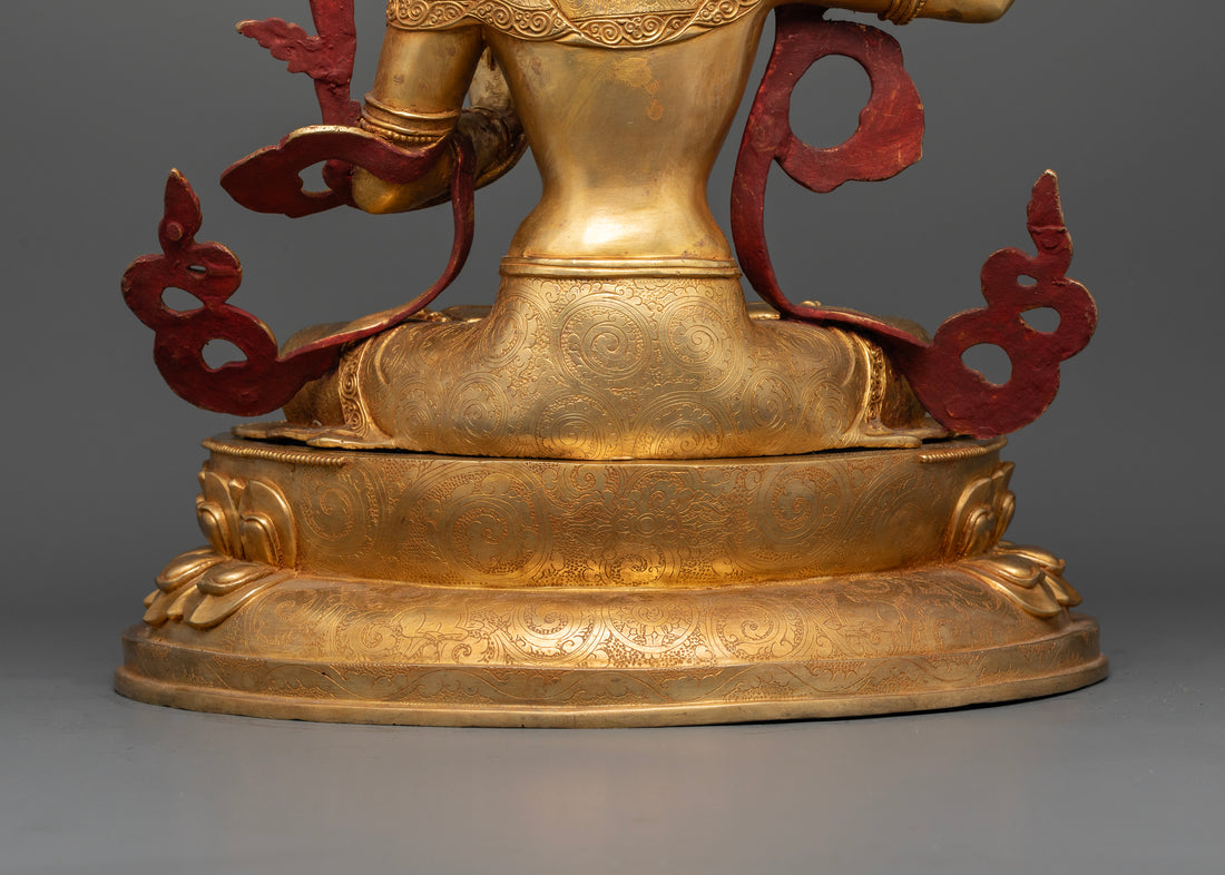 Manjushree Sculture: The Golden Blade of Enlightenment