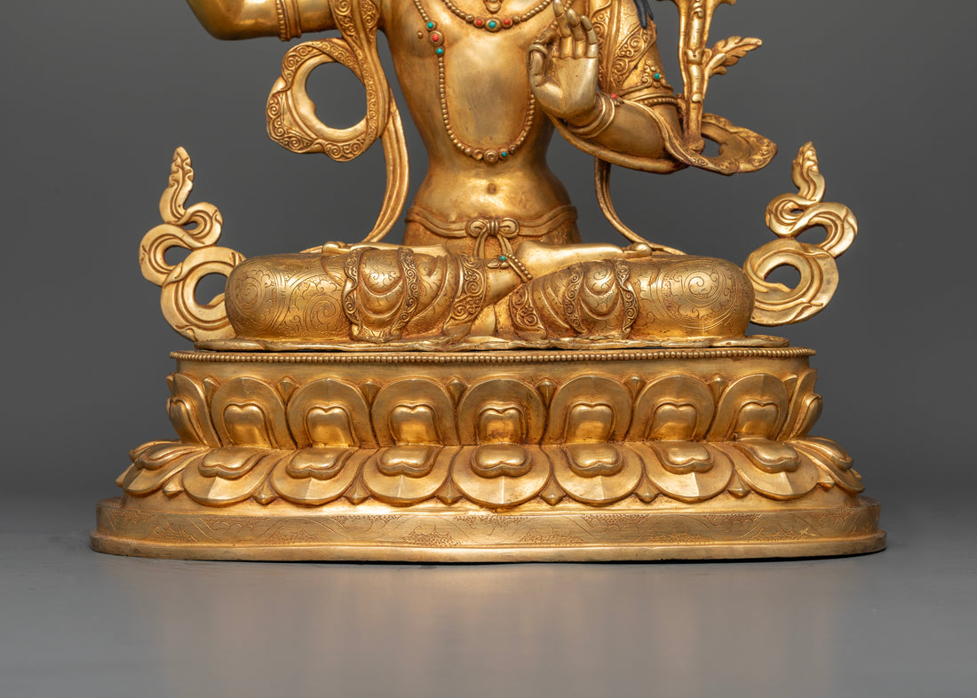 Manjushree Sculture: The Golden Blade of Enlightenment