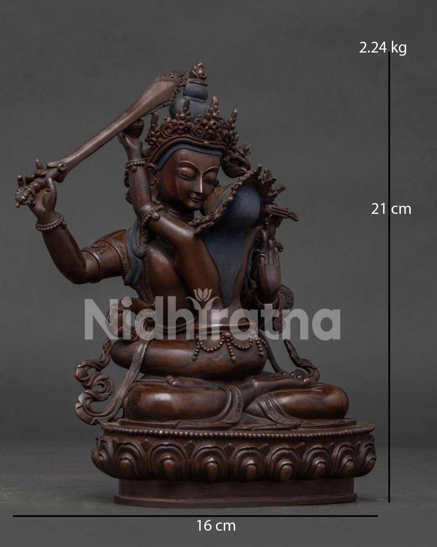 Manjushri and Consort with Kapala and Kartika Knife.