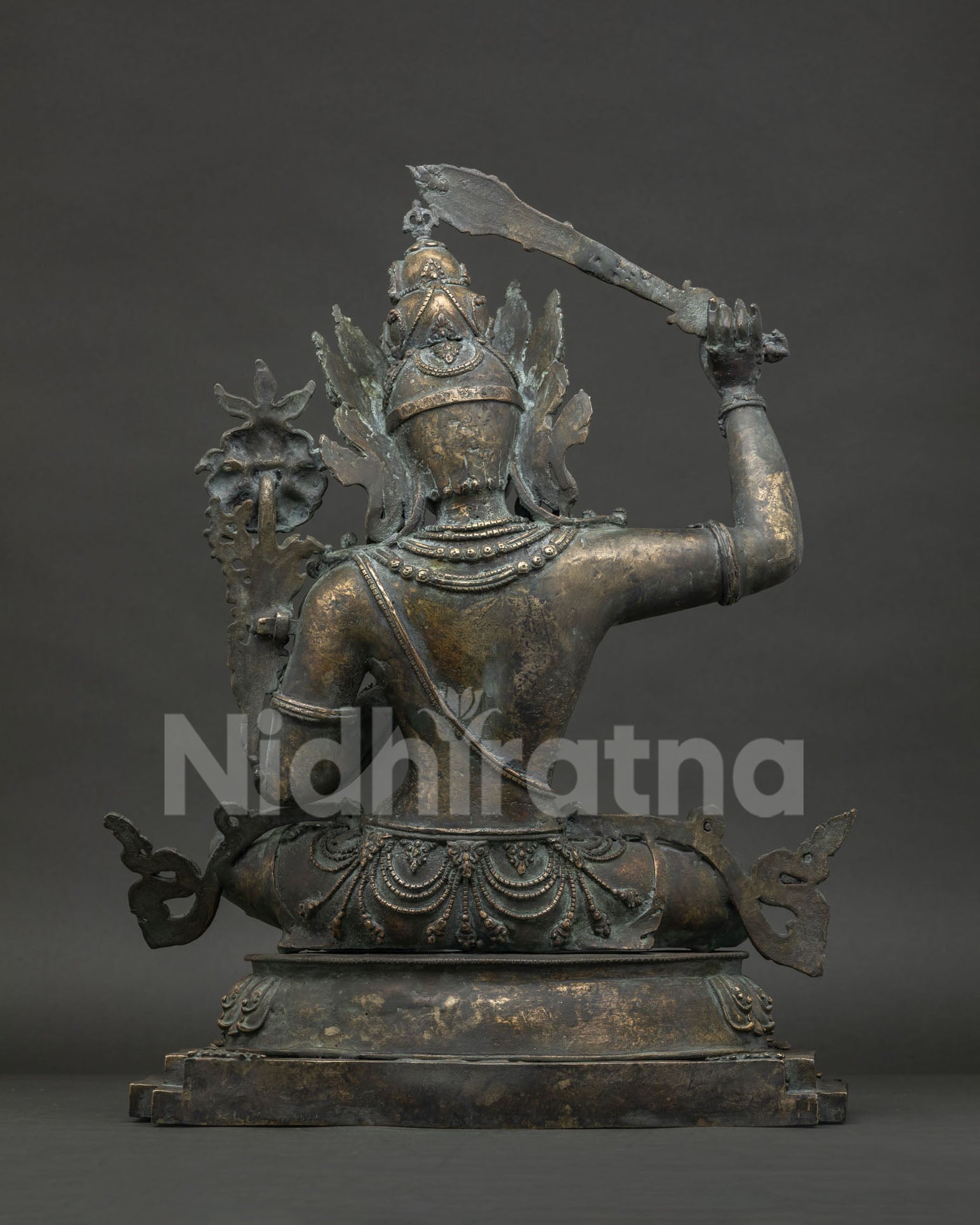 Manjushri Statue Koyasan, bronze Tibetan Buddhist bodhisattva sculpture