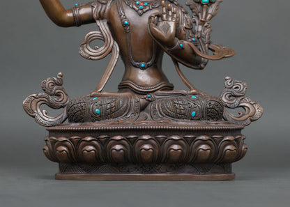 Handmade Manjushri Statue | Authentic Buddhist Wisdom Deity