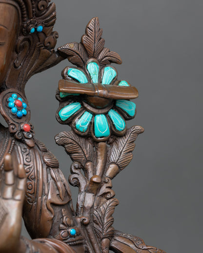 Handmade Manjushri Statue | Authentic Buddhist Wisdom Deity