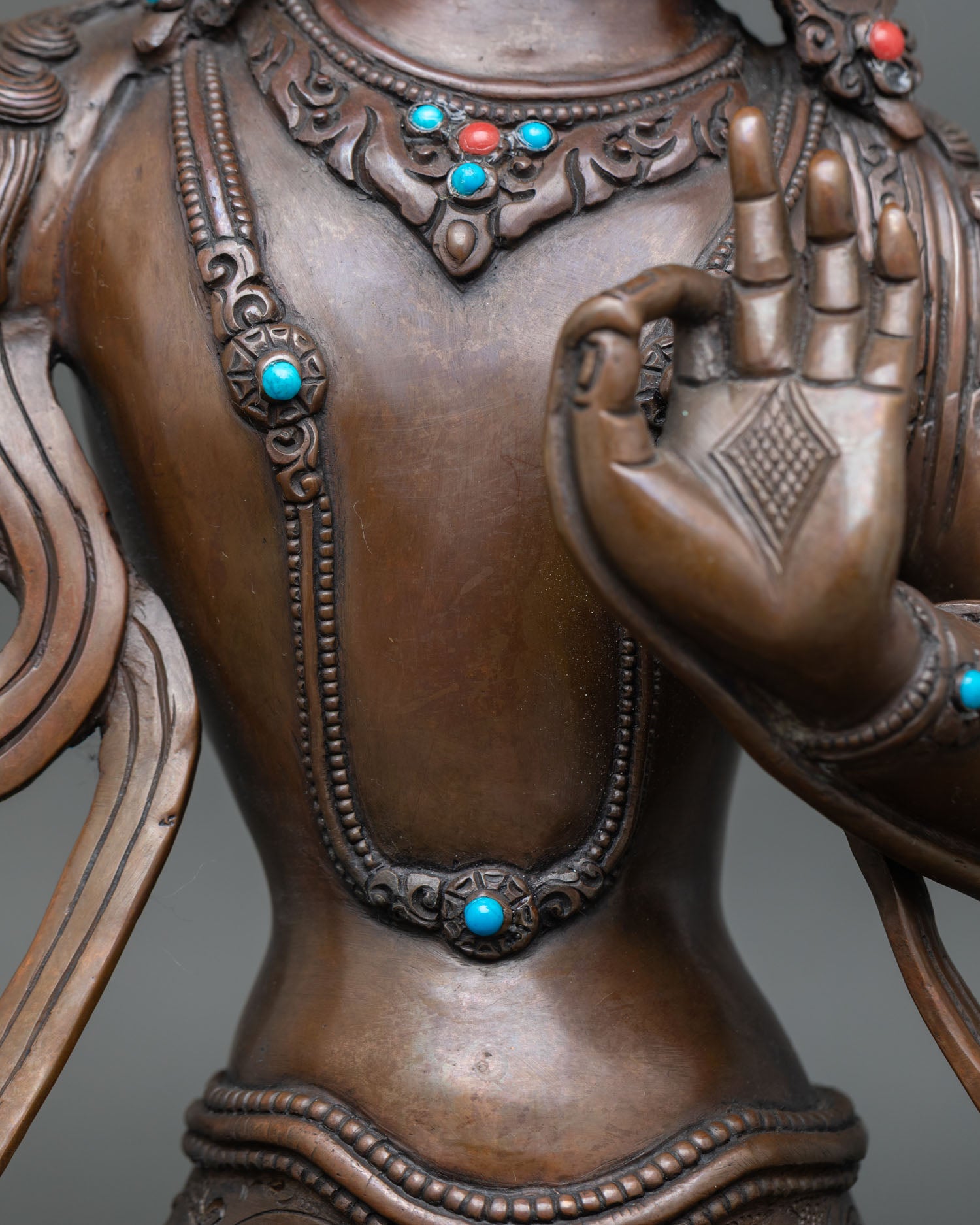 Handmade Manjushri Statue | Authentic Buddhist Wisdom Deity