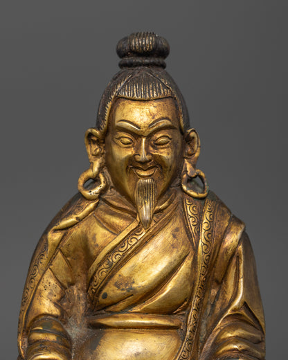 Marpa statue honoring the Kagyu lineage and Tibetan Buddhist heritage for a sacred altar or meditation room