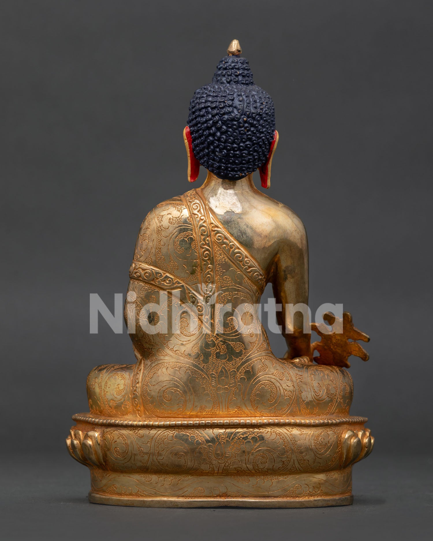 Medicine Buddha Statue by Newari artisans with traditional Himalayan craftsmanship