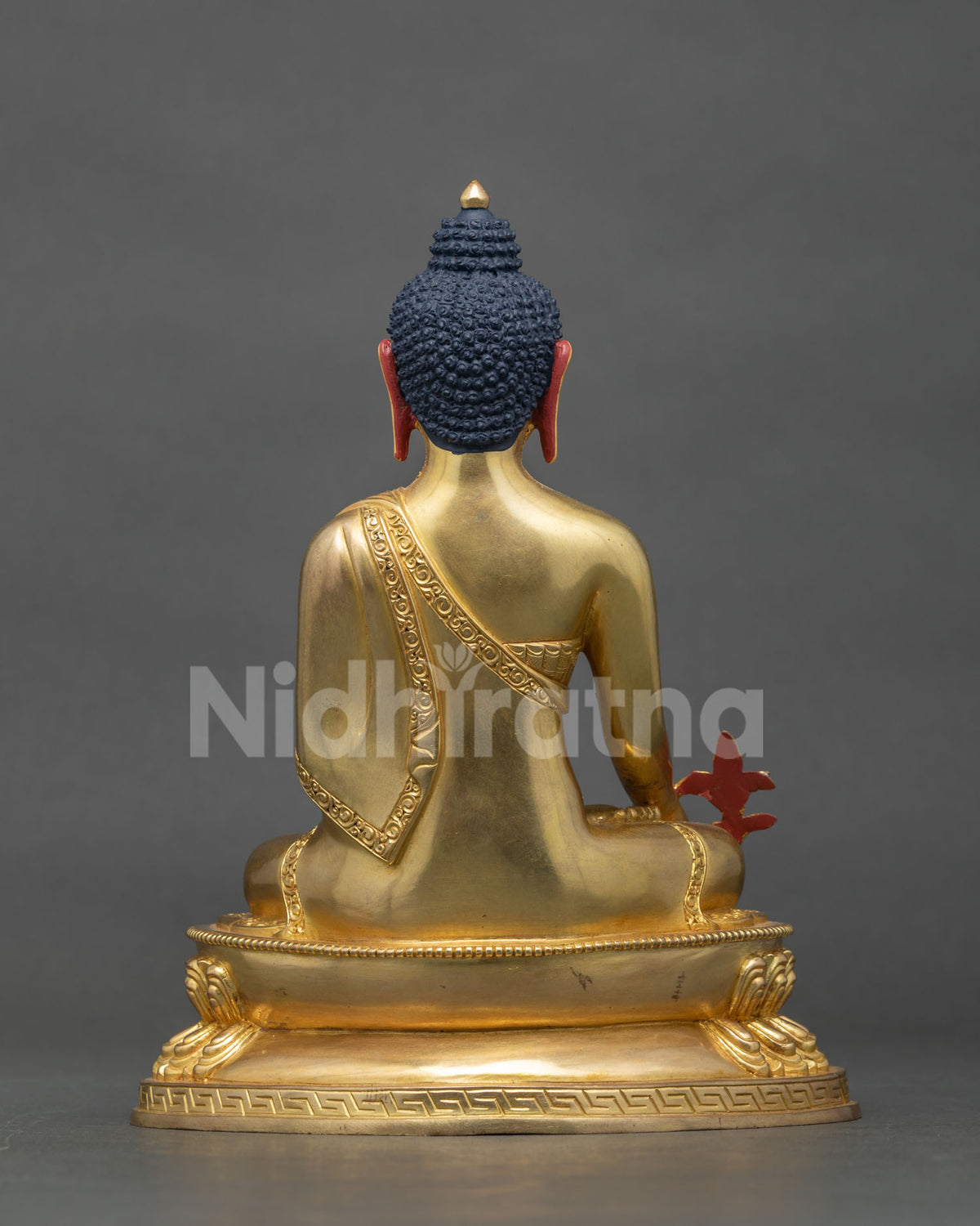 Medicine Buddha statue handcrafted Newari Patan Nepal.