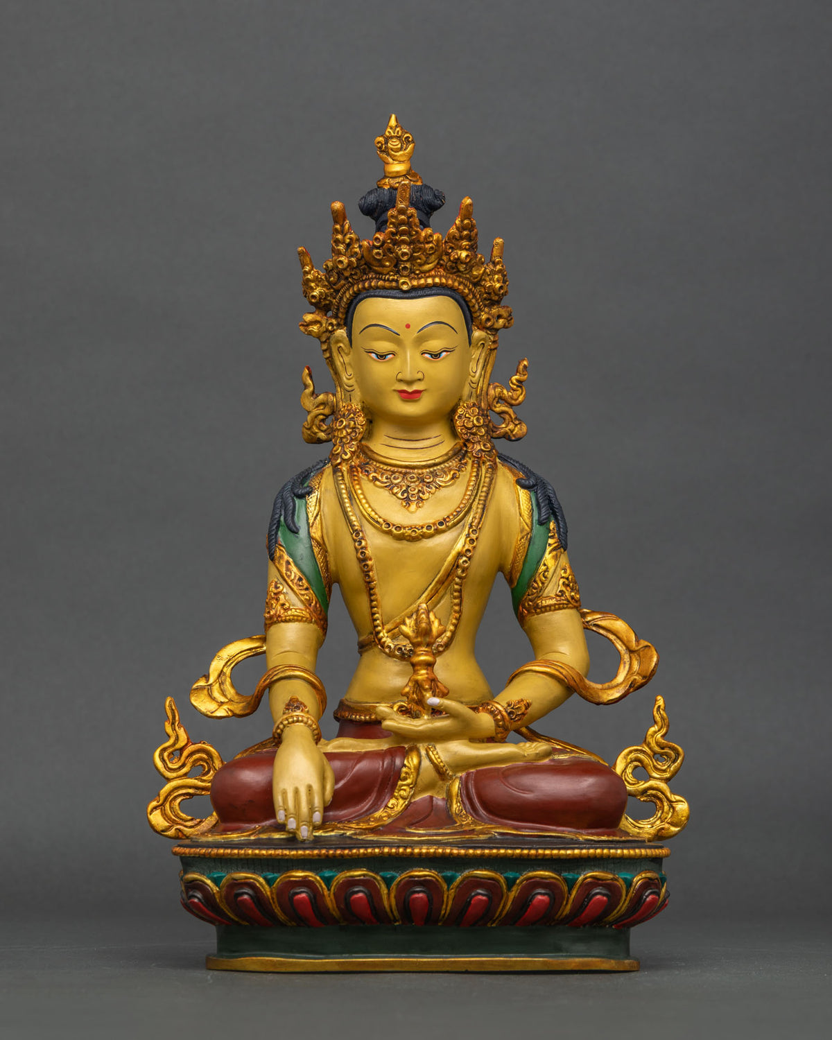 Mitrugpa Statue Akshobhya Buddha Handcrafted Newari Artist Patan Nepal Copper.