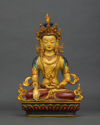 Mitrugpa Statue Akshobhya Buddha Handcrafted Newari Artist Patan Nepal Copper.