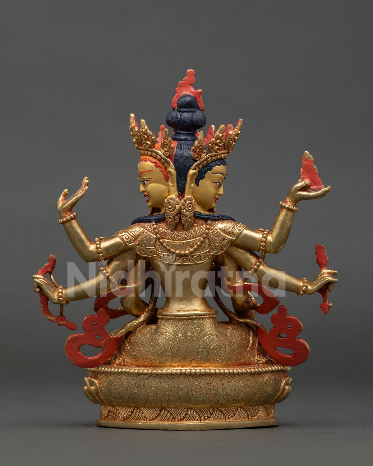 Namgyalma statue detailed view for buddhist altar shrine meditation and spiritual collection.