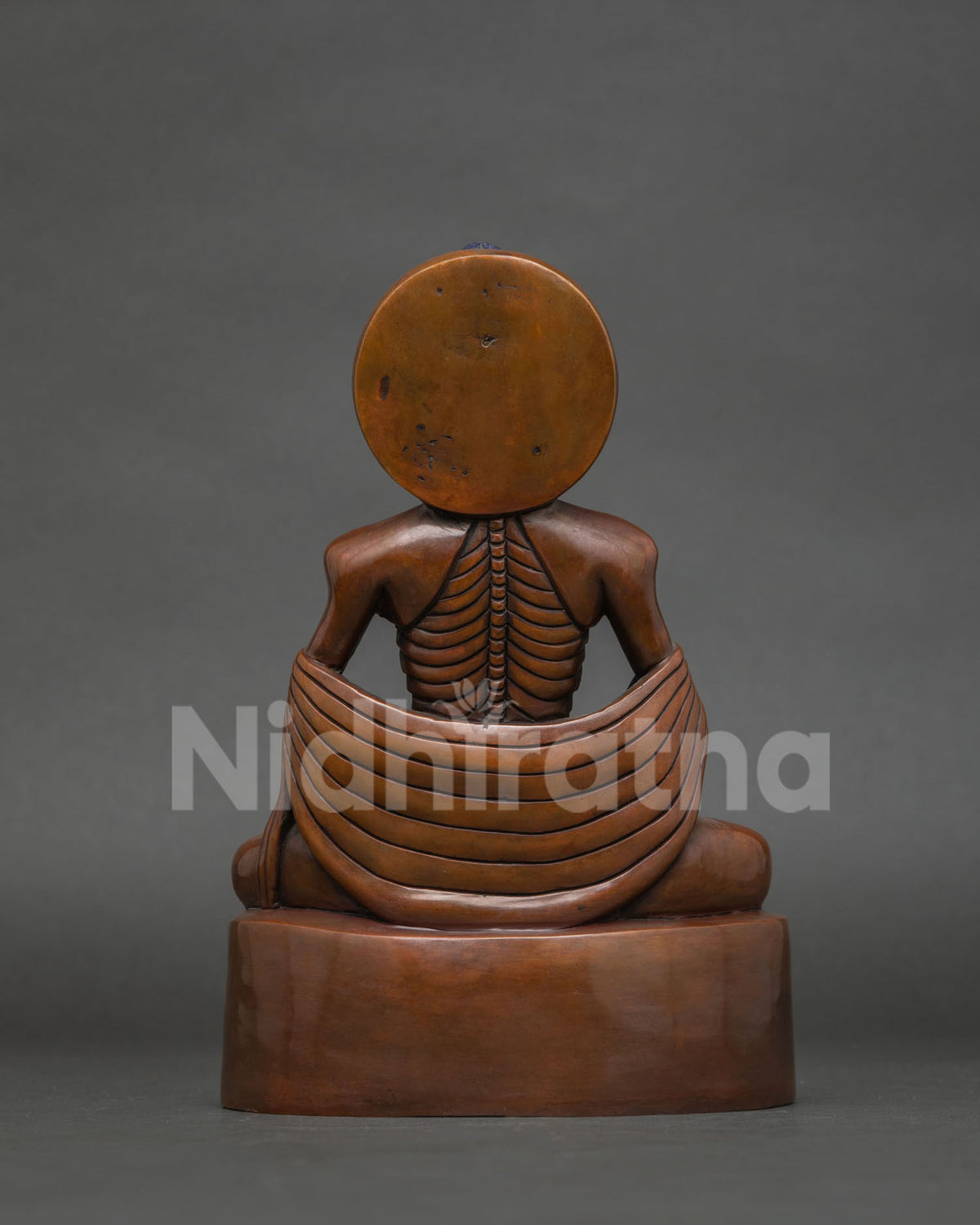 Nepalese buddhist fasting buddha statue for altar meditation space or spiritual shrine.