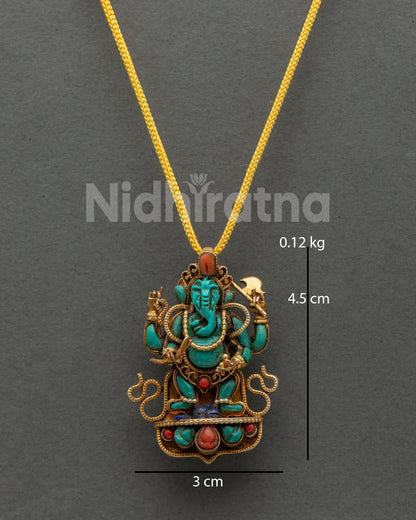 Nepalese Ganesh pendant handcrafted by Newari artisans in Patan, Nepal