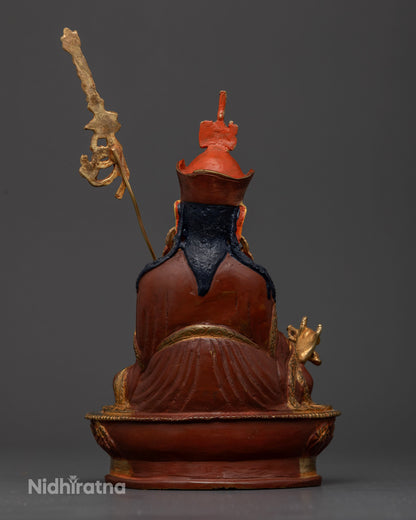 Nepalese Guru Padmasambhava Statue symbolizing protection spiritual strength and wisdom.