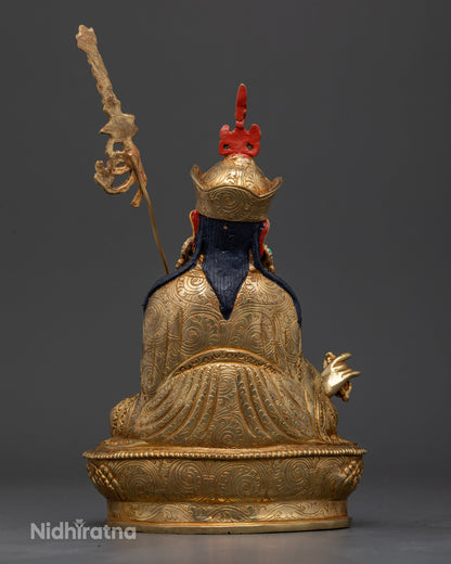 Nepalese Guru Rinpoche Padmasambhava statue for Buddhist altar and meditation.