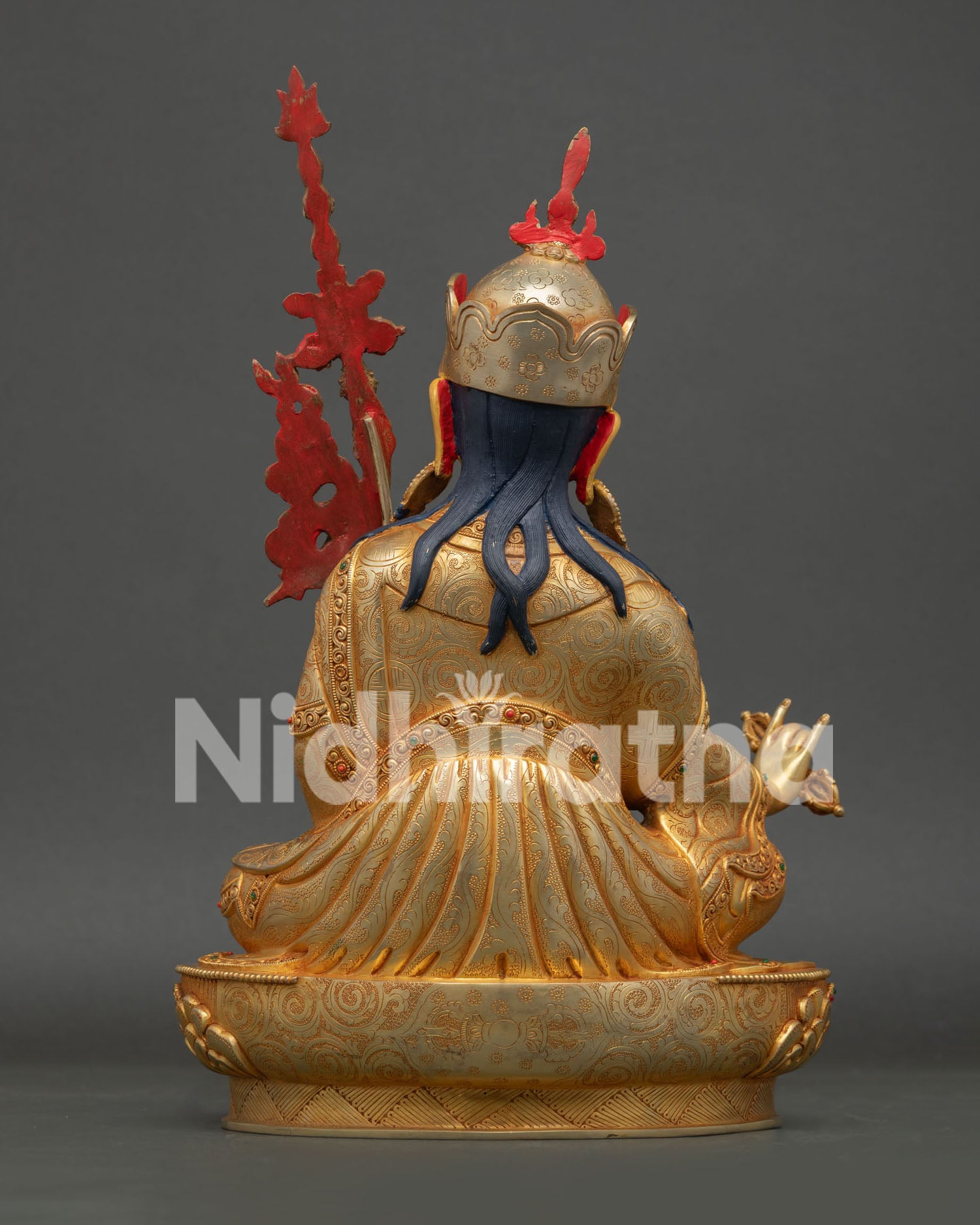 Nepalese Guru Rinpoche Statue by Newari Artisans, Using Lost Wax Casting