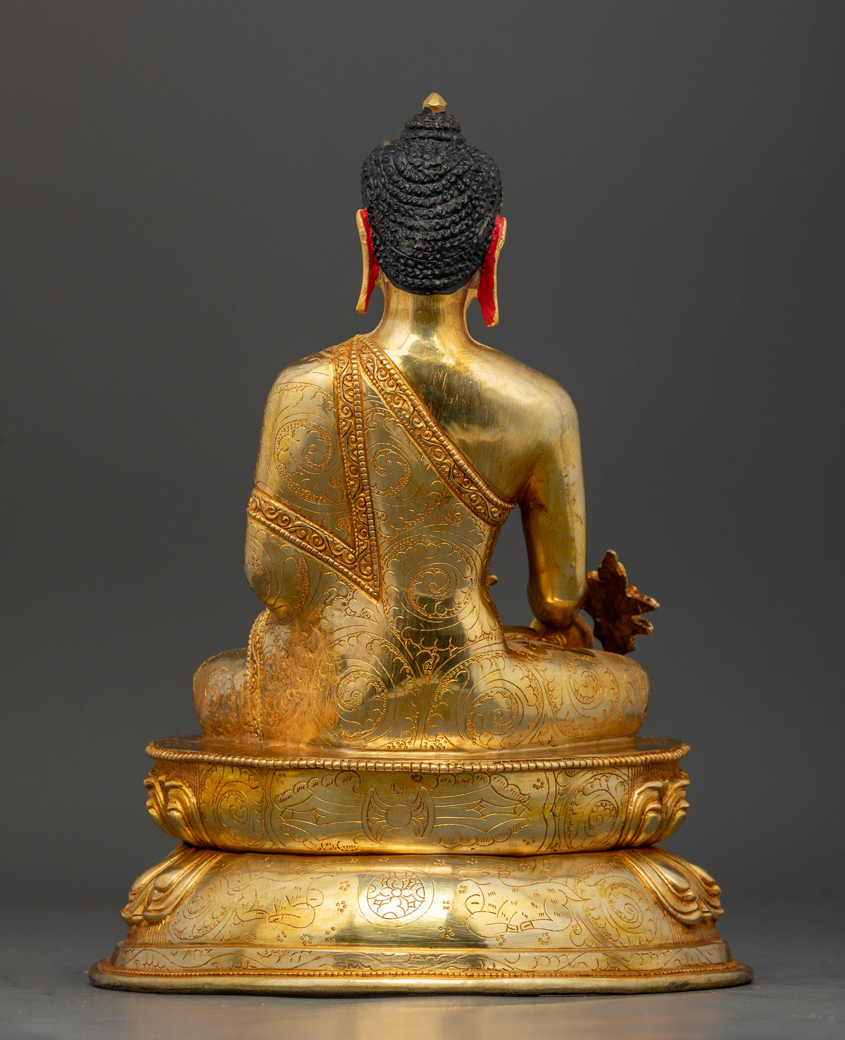 Nepalese Medicine Buddha sculpture handcrafted by Newari artisans using lost wax casting