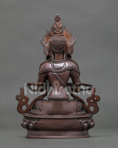 Nepalese Vajradhara statue for buddhist altar meditation and spiritual practice.