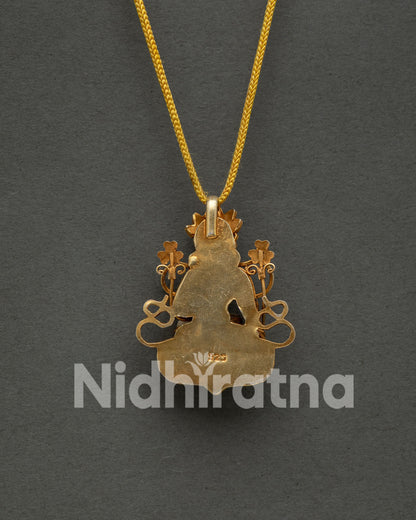 Nepalese Vajrasattva Buddha Pendant, Handmade by Newari Artisans 