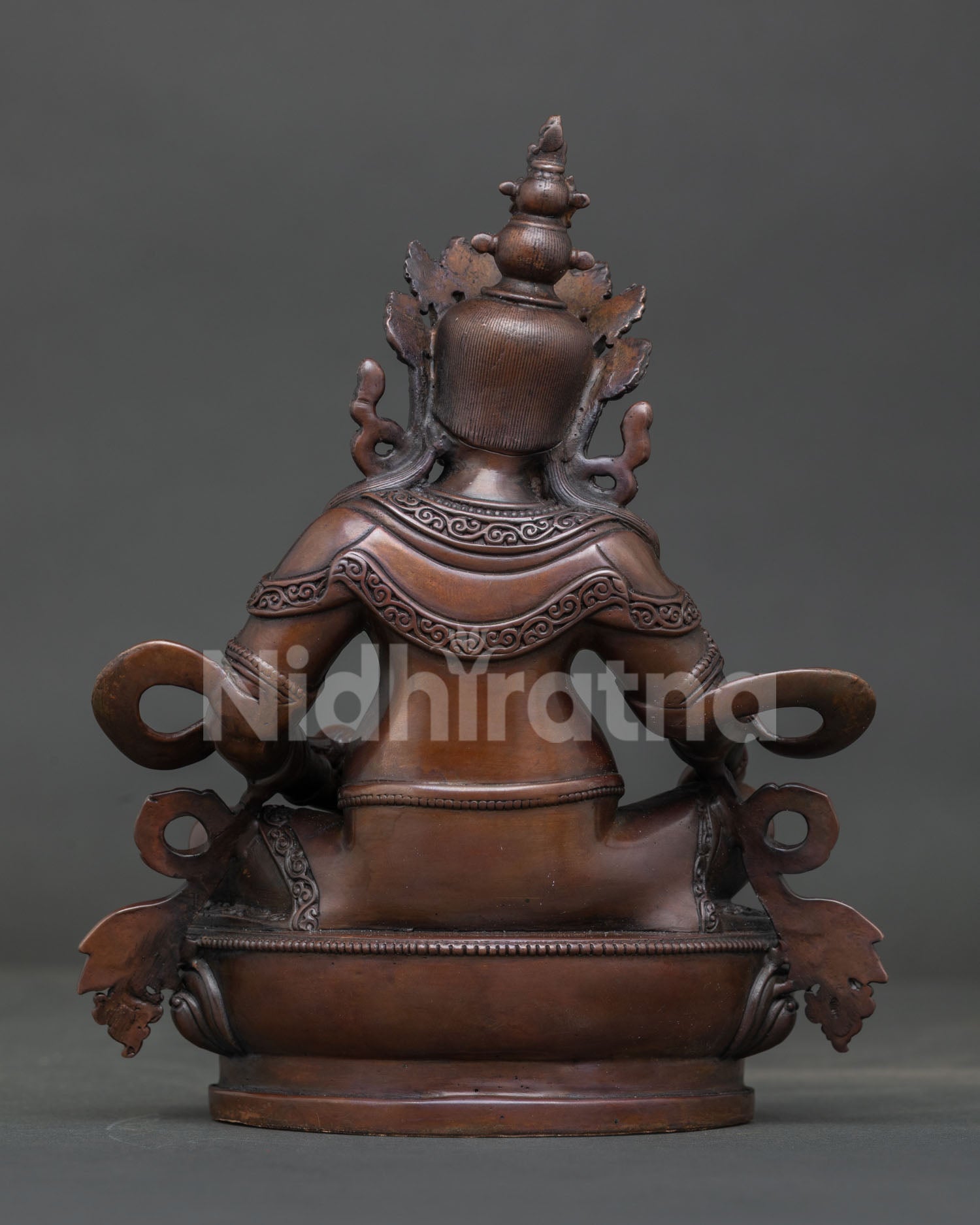 Newari crafted Dzambhala Buddhist wealth deity statue for prosperity and abundance.