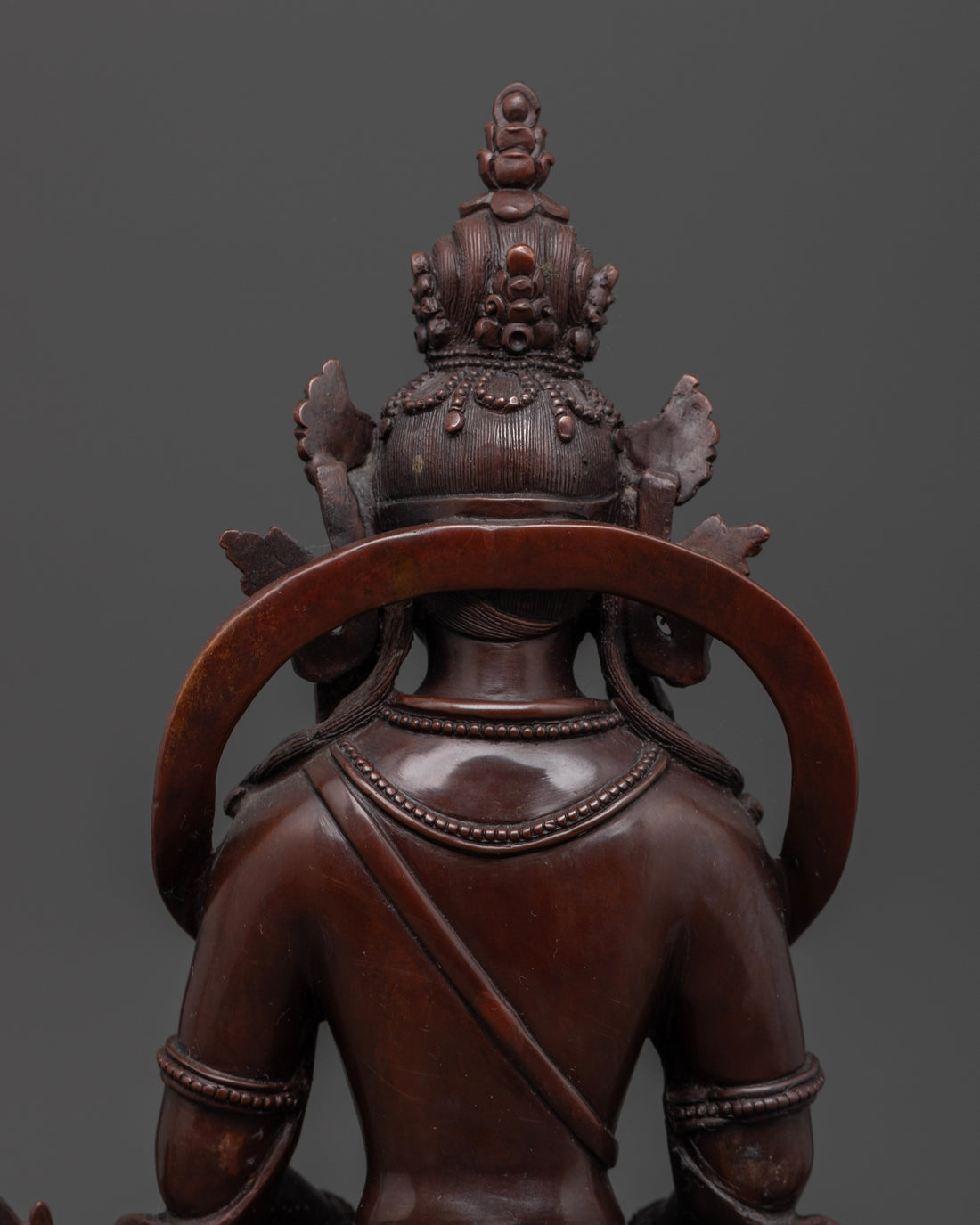 hair of oxidized amitayus buddha statue