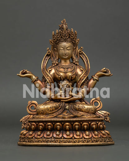 Prajnaparamita statue handmade by Newari artisans from Patan Nepal.
