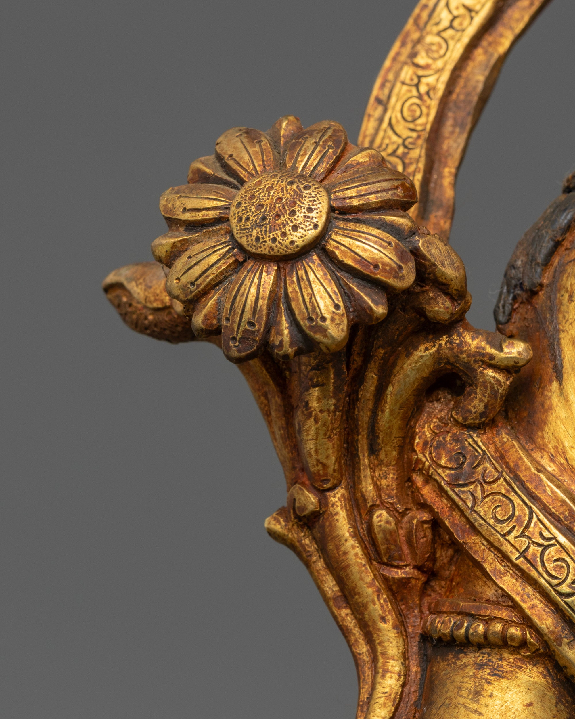 Antique Finish Five Bodhisattva Statue Set | Sacred Buddhist Set