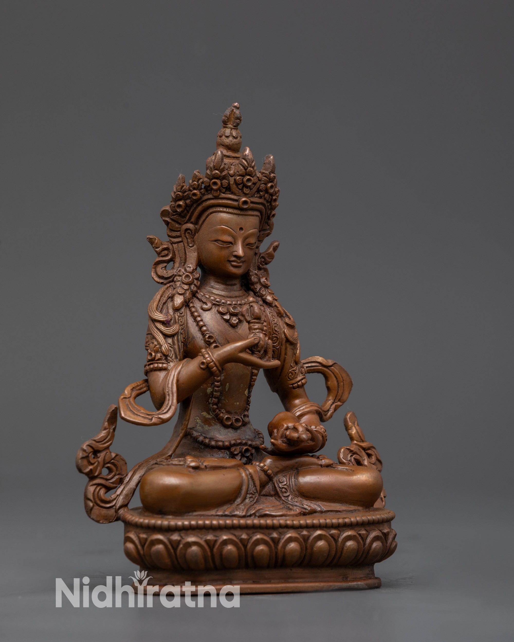 Traditional Oxidized Bodhisattva Statue Set | Tibetan Buddhist Deities