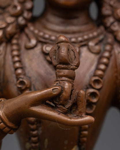 Traditional Oxidized Bodhisattva Statue Set | Tibetan Buddhist Deities