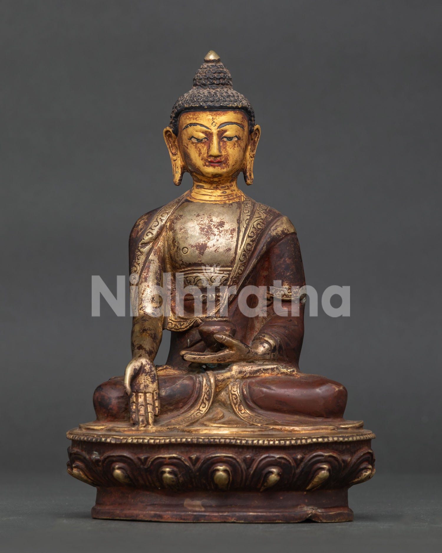 Ratnasambhava Buddha Statue Handcrafted by Newari Artisans in Patan Nepal.