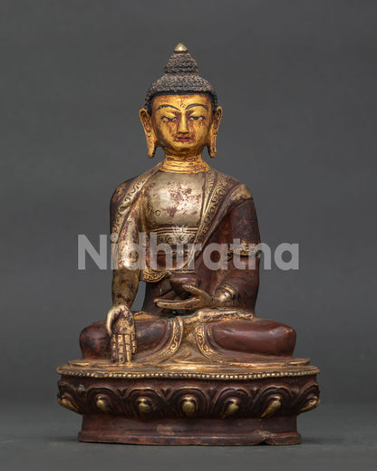 Ratnasambhava Buddha Statue Handcrafted by Newari Artisans in Patan Nepal.