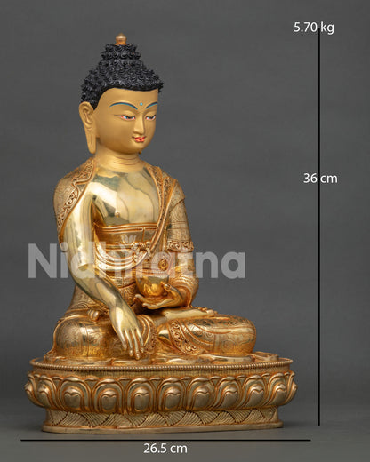 right profile of shakyamuni buddha statue handcrafted copper buddhist sculpture
