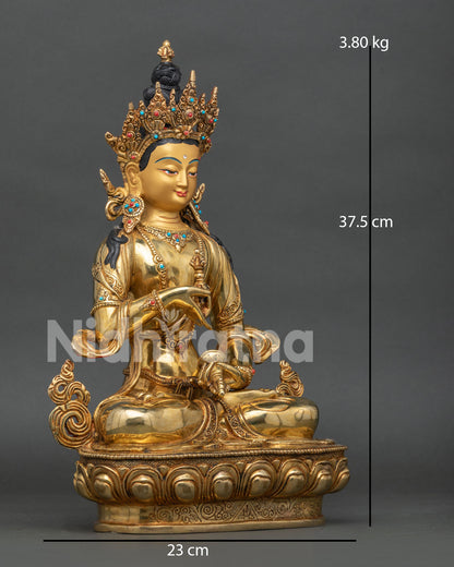 Right profile of Vajrasattva Statue handcrafted by Newari artisans in Nepal