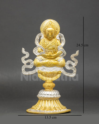 Right side view of King Chakravartin Symbols Set Buddhist ceremonial display