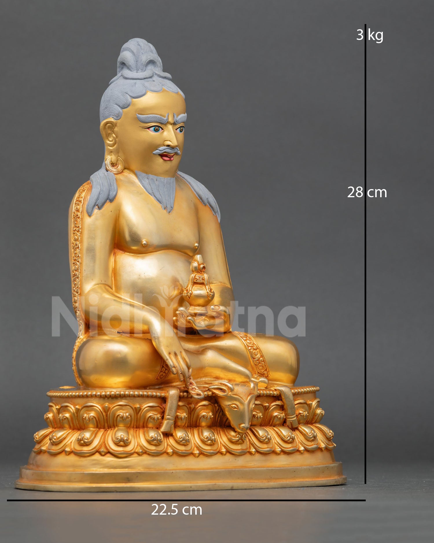 right view of thangtong gyalpo statue handcrafted himalayan buddhist art