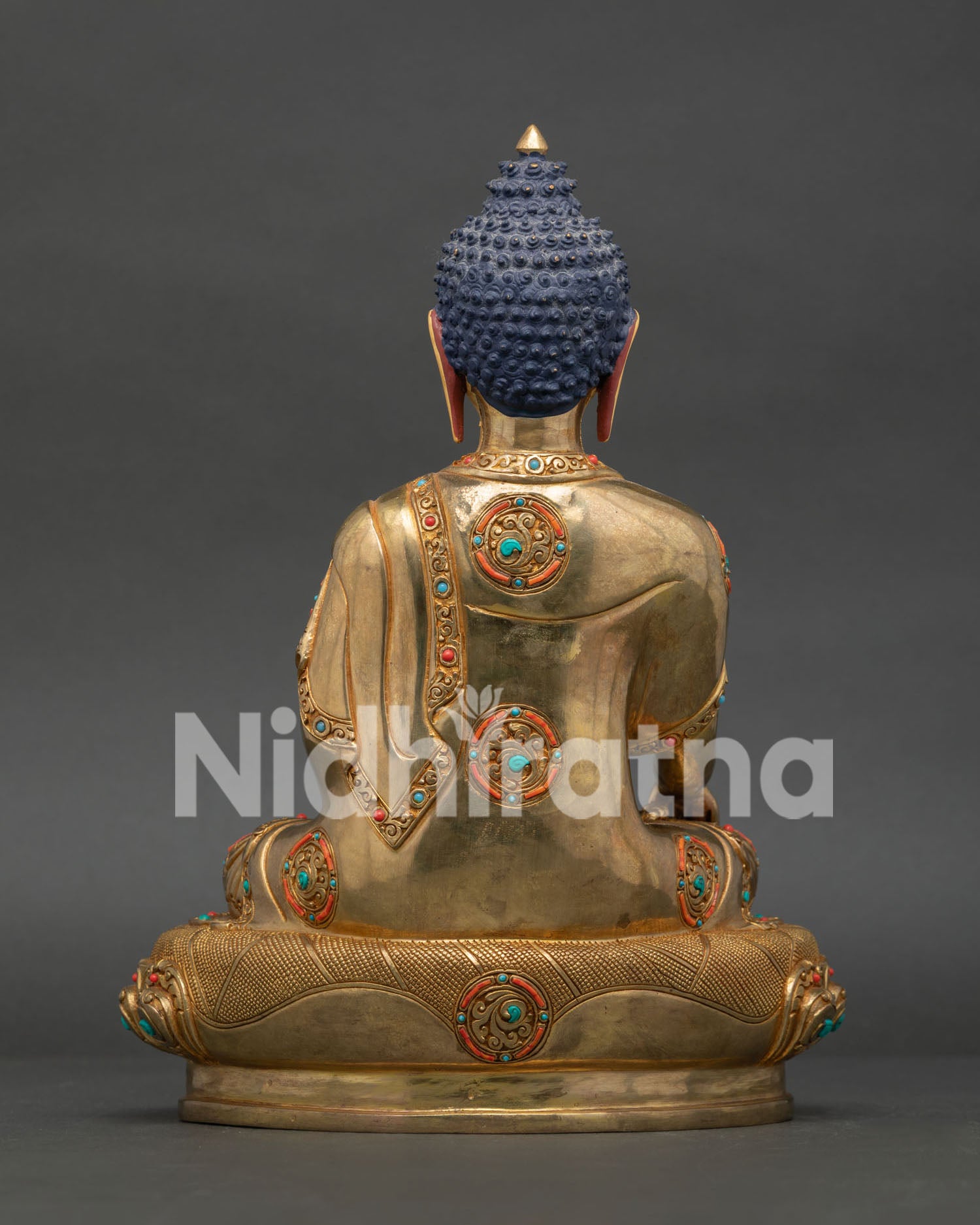 Sacred Buddha Shakyamuni Copper Statue for Buddhist Altar and Meditation Space