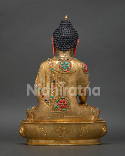 Sacred Shakyamuni Buddha statue for meditation altar and Buddhist spiritual decor