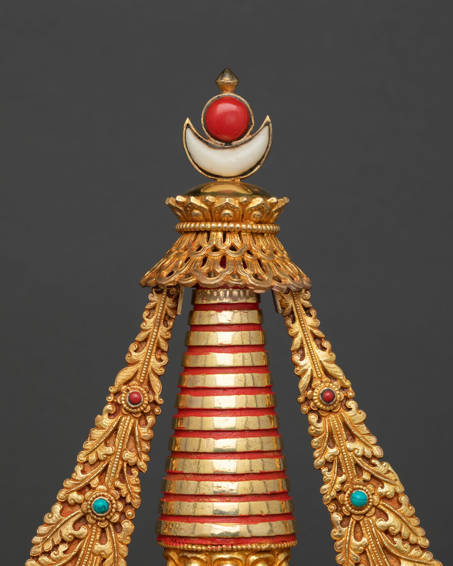 Sacred Stupa Featuring Thirteen Ring Spire and Intricate Himalayan Craftsmanship