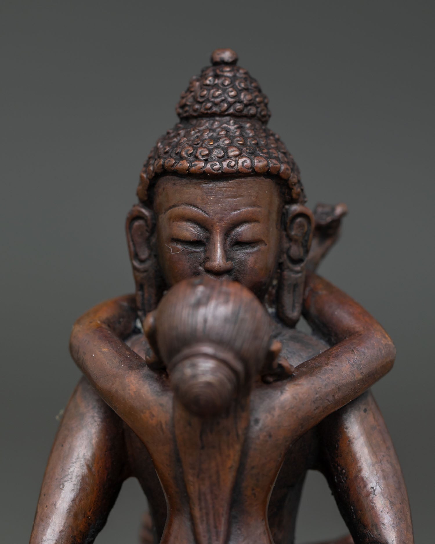 Samantabhadra Buddhist deity showing intricate lotus pedestal and sacred details