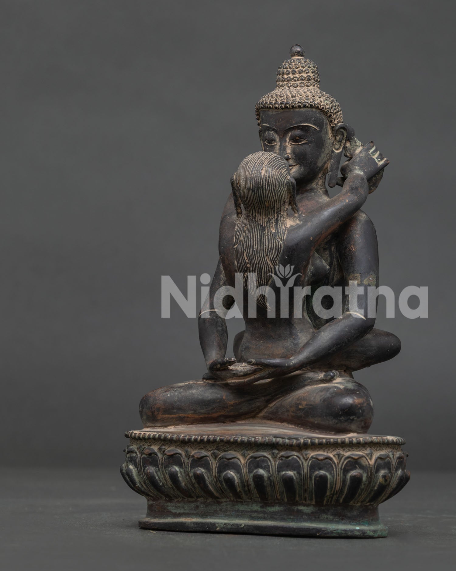 Samantabhadra with consort side view Samantabhadri kartika knife kapala.