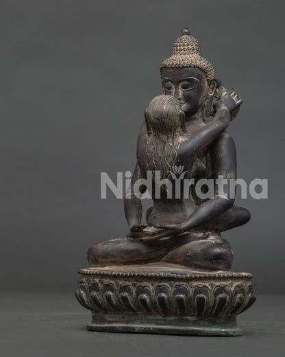 Samantabhadra with consort side view Samantabhadri kartika knife kapala.